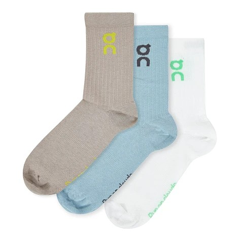 On Logo Socks High 3-Pack – Desert Wash | Premium Running Socks