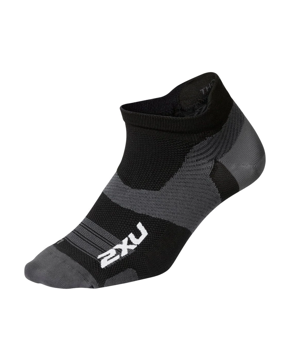 2XU Vectr Ultralight No Show Socks - Black Titanium