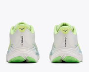 Women's Hoka Clifton 11 in Frost/Neon Yuzu — back view