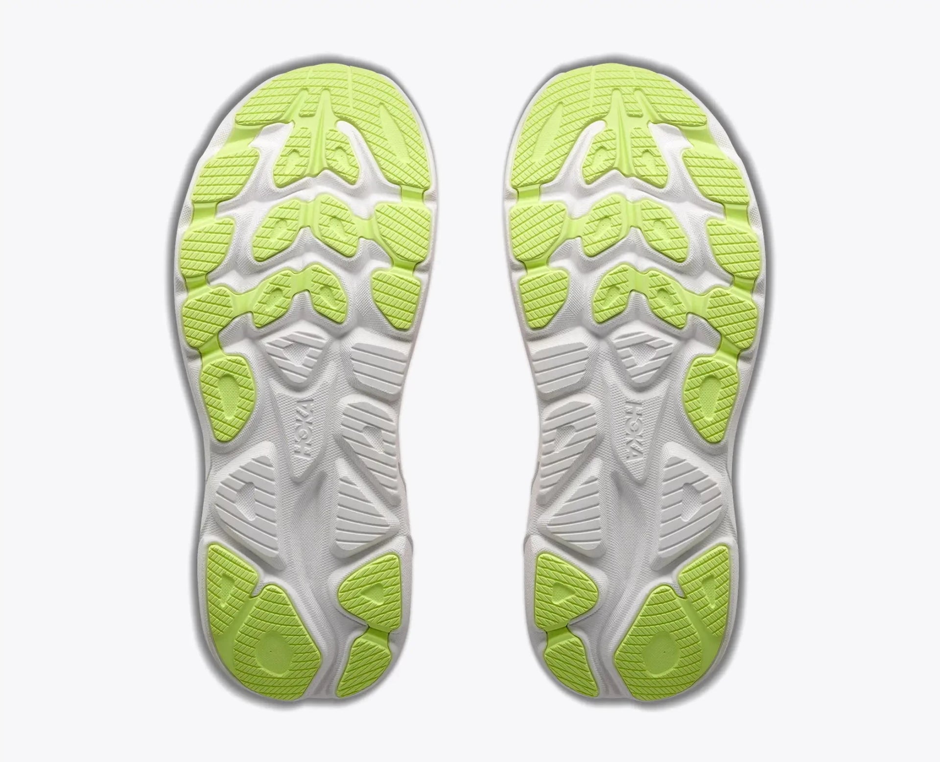 Women's Hoka Clifton 11 in Tangerine Glow / White — sole view