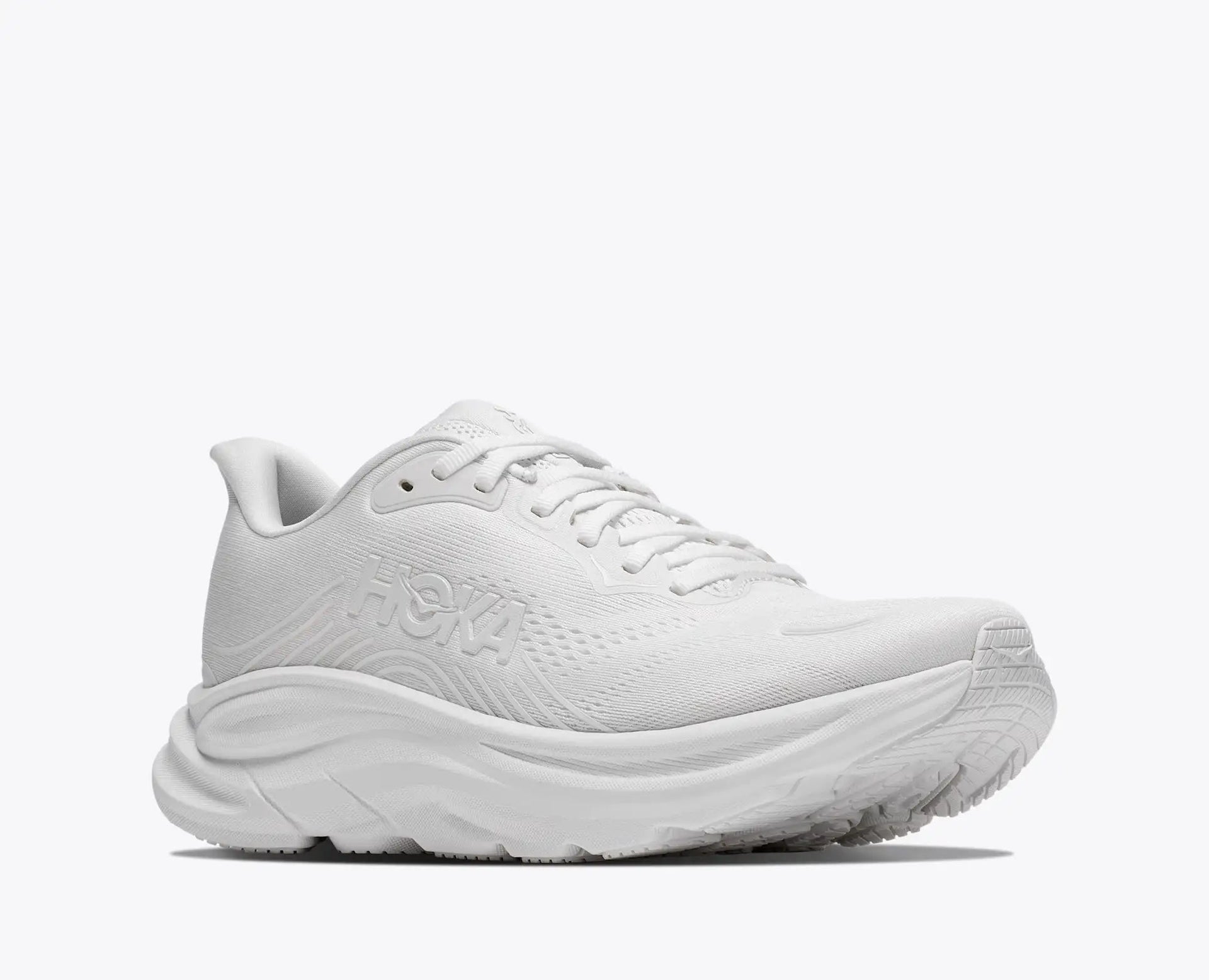 Women's Hoka Clifton 11 in White / White — right side view