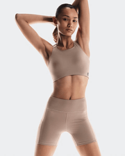 On Running Women's Performance Short Tights in Cinder - high waist detail