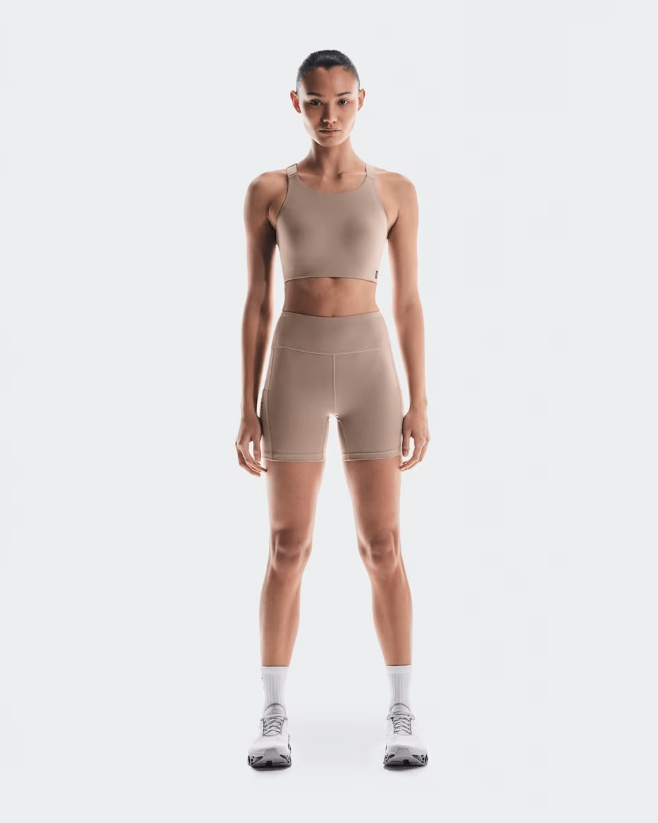 On Running Women's Performance Short Tights in Cinder - front view