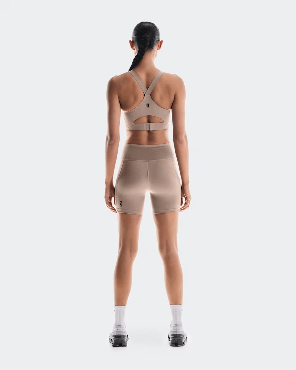 On Running Women's Performance Short Tights in Cinder - rear view
