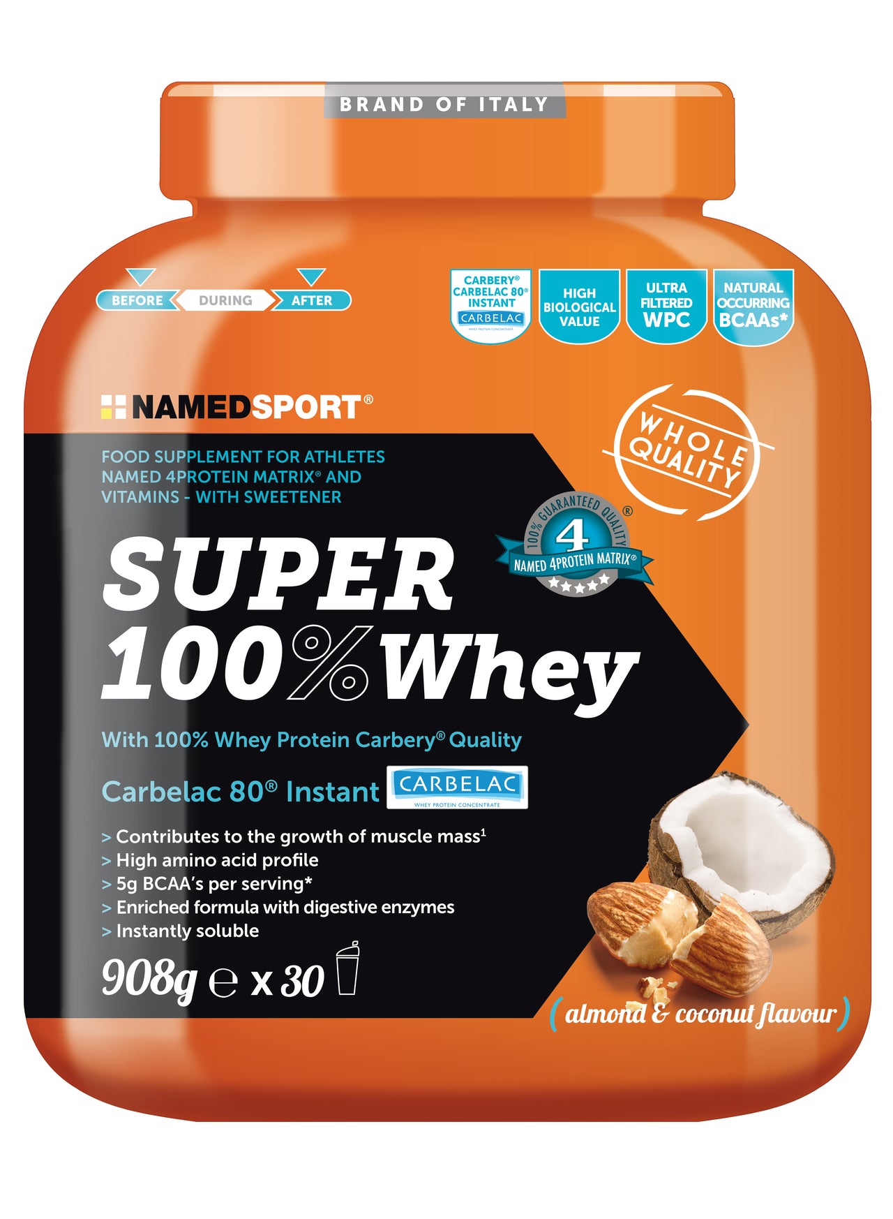 NamedSport Super 100% Whey Almond & Coconut 908g