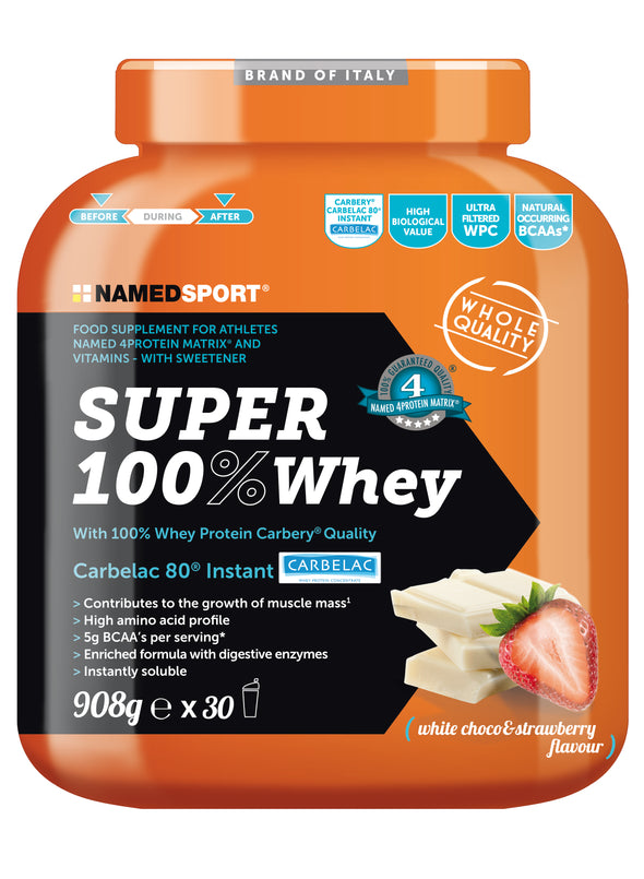 Super 100% Whey White Choco & Strawberry 908g