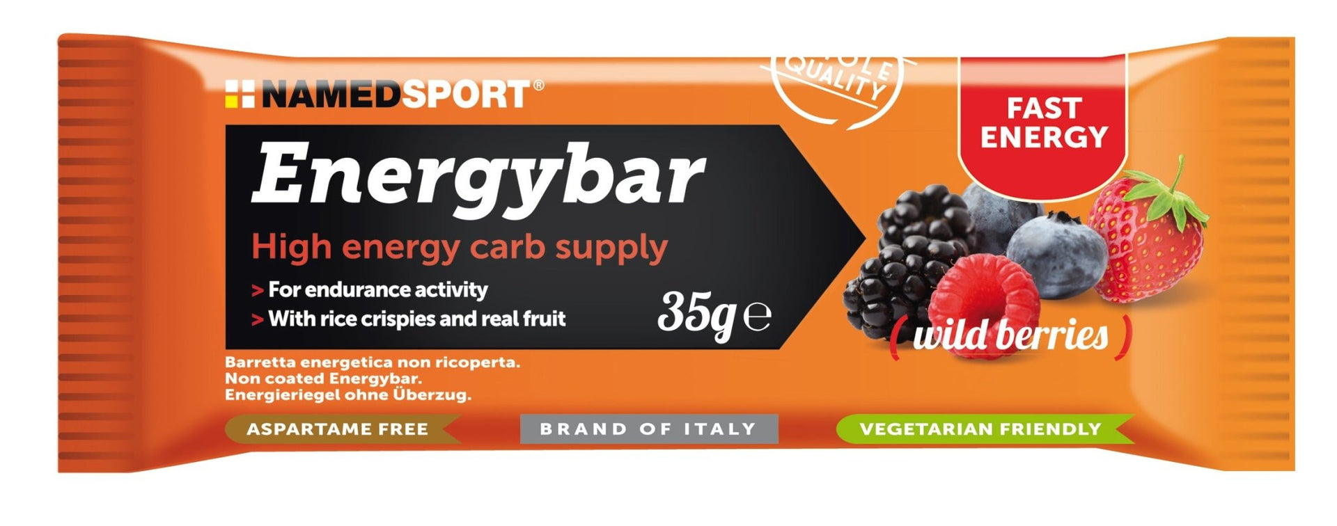NamedSport Energy Bar | Wild Berries 35g | 30g Carbs | Endurance Snack - 1 - Xciter Sports Apparel