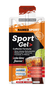 NamedSport Sport Gel Cola Lime 25ml | Caffeine Energy Gel for Racing - 1 - Xciter Sports Apparel