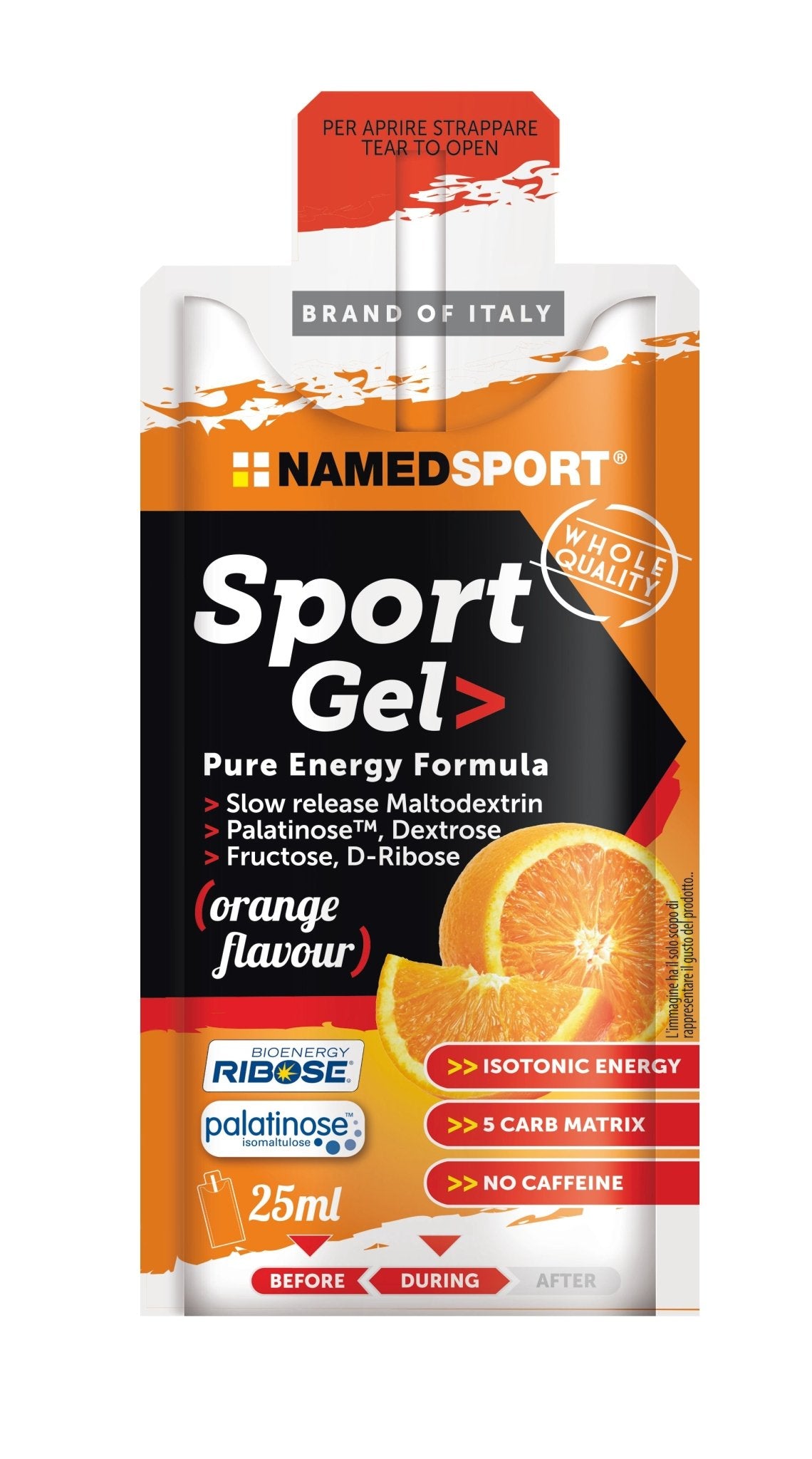 NamedSport Sport Gel Orange 25ml | Energy Gel for Endurance Athletes - 1 - Xciter Sports Apparel