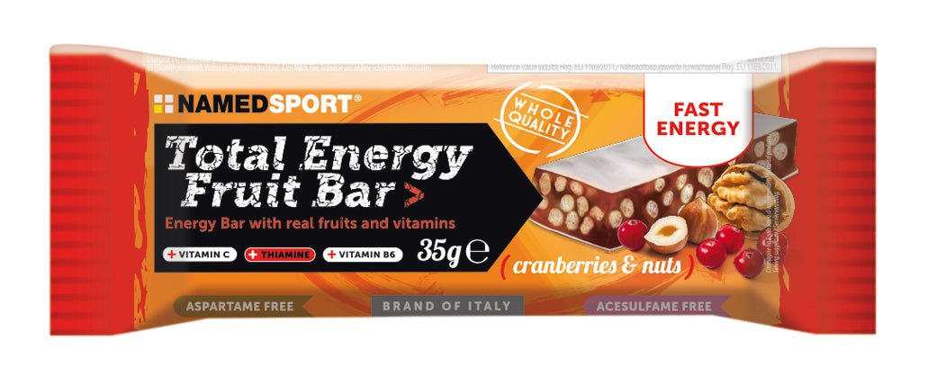 NamedSport Total Energy Fruit Bar Cranberry & Nut 35g | Endurance Energy Bar - 1 - Xciter Sports Apparel