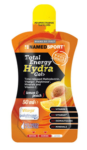 NamedSport Total Energy Hydra Gel Lemon & Peach 50ml | Endurance Energy Gel - 1 - Xciter Sports Apparel